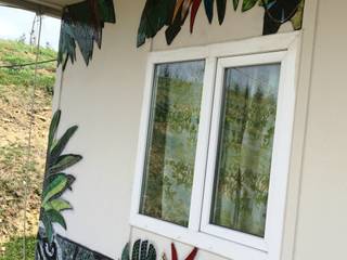 Kaplan Gözü, Mozaik Sanat Evi Mozaik Sanat Evi Tropical style balcony, veranda & terrace Tiles
