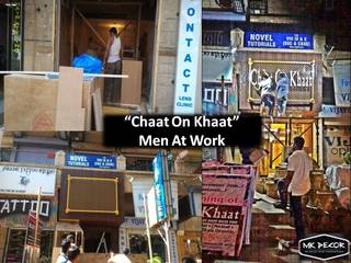 Chaat On Khaat Fusion Cafe Designed by Team MK Decor, MK Decor MK Decor 商业空间 竹 Amber/Gold