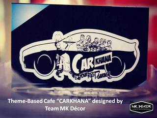 "CarKhana" ATheme-Based Cafe Designed by Team MK Decor, MK Decor MK Decor Hotels Bricks Brown