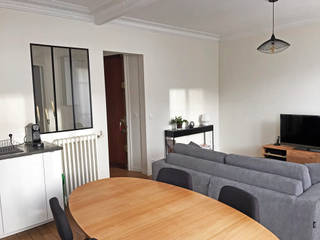 Rénovation appartement Paris 12e, C'Design architectes d'intérieur C'Design architectes d'intérieur Ruang Makan Gaya Eklektik