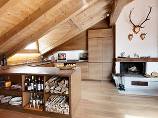 RISTRUTTURAZIONE APPARTAMENTO IN MONTAGNA, Studio Architettura Macchi Studio Architettura Macchi 北欧デザインの リビング