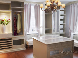 Гардеробная комната классический стиль, студия Design3F студия Design3F Classic style dressing room