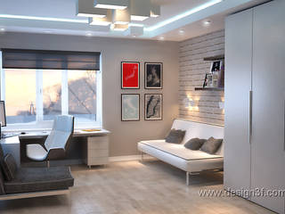 Современный интерьер комнаты подростка, студия Design3F студия Design3F Minimalist nursery/kids room