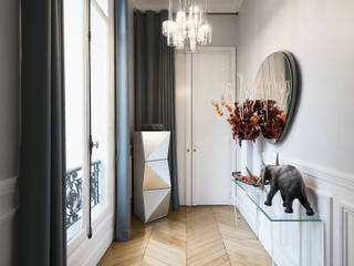 Apartments by 10Surdix / Paris, France, AXOLIGHT AXOLIGHT ทางเดินสไตล์คลาสสิกห้องโถงและบันได