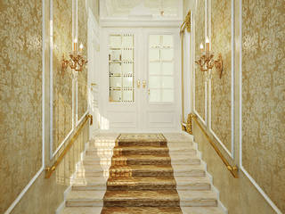 Входная зона в доме, студия Design3F студия Design3F Classic style corridor, hallway and stairs