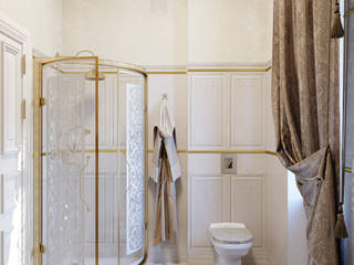Роскошная ванная комната, студия Design3F студия Design3F Kamar Mandi Klasik