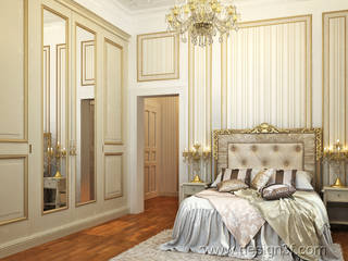 Красивая спальня с высоким потолком, студия Design3F студия Design3F Classic style bedroom