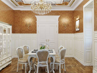 Столовая комната классика, студия Design3F студия Design3F Dining room