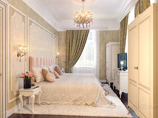 Спальня с двумя кроватями, студия Design3F студия Design3F Classic style bedroom