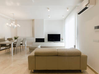 casa BD, msplus architettura msplus architettura Modern Living Room Sandstone