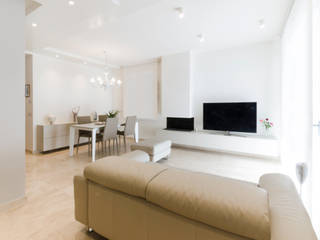 casa BD, msplus architettura msplus architettura Modern Living Room Sandstone