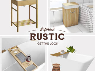 A Fresh and Refined Rustic Look for Your Home, Victoria Plum Victoria Plum Rustic style bathroom