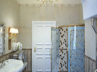 Светлая ванная с окном, студия Design3F студия Design3F Classic style bathroom