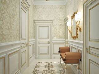 Небольшой коридор в доме, студия Design3F студия Design3F Classic style corridor, hallway and stairs