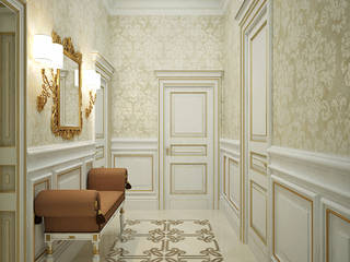 Небольшой коридор в доме, студия Design3F студия Design3F Classic style corridor, hallway and stairs