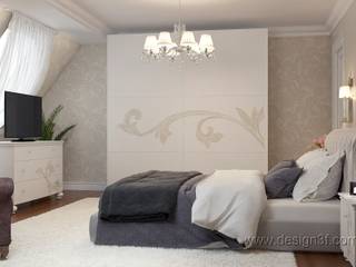 Спальня на мансардном этаже, студия Design3F студия Design3F Bedroom