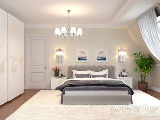 Спальня на мансардном этаже, студия Design3F студия Design3F Bedroom