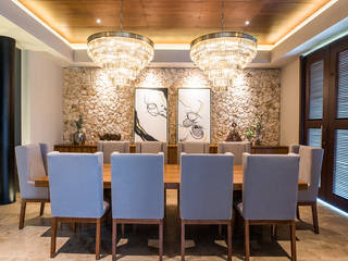 CASA 261, Chehade Carter Diseño Interior Chehade Carter Diseño Interior Tropical style dining room