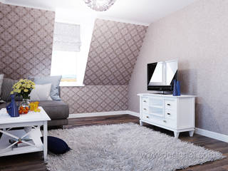 Маленькая квартира на мансарде, студия Design3F студия Design3F Minimalist living room