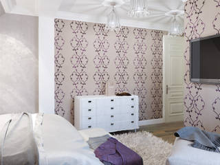 Мансарда интерьер спальни, студия Design3F студия Design3F Minimalist bedroom