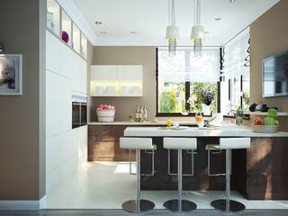 Кухня современный стиль, студия Design3F студия Design3F Kitchen