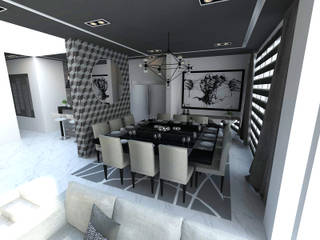 Proyecto Echeverria 976, LUCCA STUDIO INTERIORISMO LUCCA STUDIO INTERIORISMO Modern dining room Marble