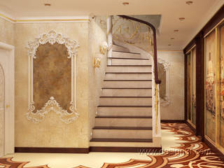 Коридор в восточном стиле, студия Design3F студия Design3F Asian style corridor, hallway & stairs