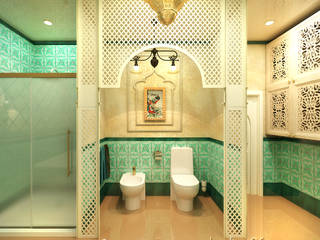 Большая ванная в восточном стиле, студия Design3F студия Design3F Asian style bathroom