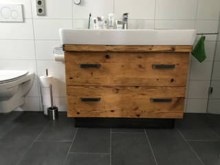 Waschtisch 3 - Designmöbel aus Altholz, woodesign Christoph Weißer woodesign Christoph Weißer Modern bathroom Wood Wood effect