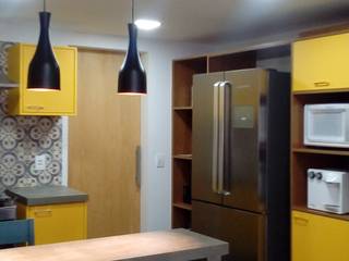 cozinha em cimento queimado, Margareth Salles Margareth Salles Kitchen units MDF