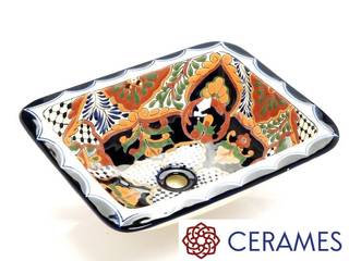 Prostokątna umywalka meksykańska zawsze na czasie, Cerames Cerames Casas de banho clássicas