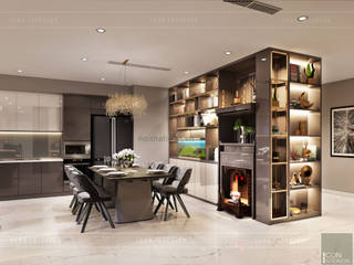 Phối hợp phong cách Tân cổ điển và Đương đại trong nội thất căn hộ, ICON INTERIOR ICON INTERIOR Modern Dining Room