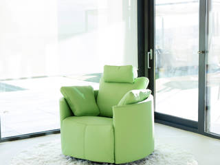 Fama Moonrise Armchair, IQ Furniture IQ Furniture Modern living room Leather Grey