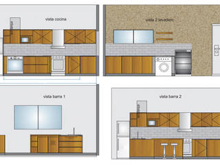 proyecto cocina tandil , Carolina Garnero Carolina Garnero 置入式廚房