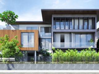 BIỆT THỰ HIỆN ĐẠI 2 MẶT TIỀN , UK DESIGN STUDIO - KIẾN TRÚC UK UK DESIGN STUDIO - KIẾN TRÚC UK Villas