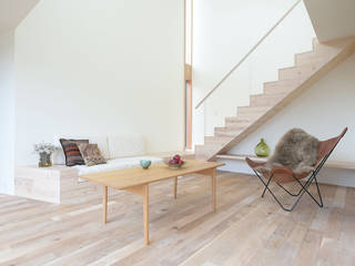 Case Study House #59, NASU CLUB NASU CLUB Scandinavian style living room Wood White