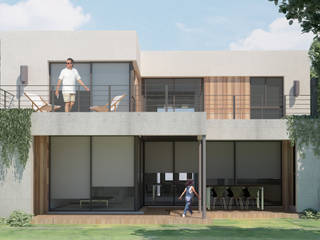 Casa H - BARRIO PRIVADO, Dsg Arquitectura Dsg Arquitectura Casas de campo Betão