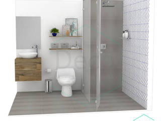 Baño residencia Itagüí, Decó ambientes a la medida Decó ambientes a la medida Ванная комната в скандинавском стиле