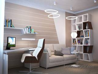 Комната в современном стиле для юноши, студия Design3F студия Design3F مكتب عمل أو دراسة