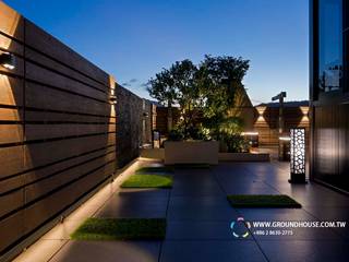 實踐簡約的起居計畫, 大地工房景觀公司 大地工房景觀公司 Minimalist balcony, veranda & terrace
