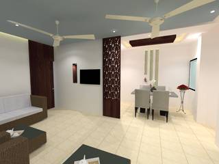 Residentail project, Design Tales 24 Design Tales 24 Salas de estar modernas Branco