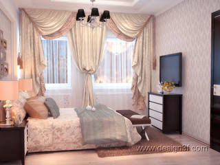 Красивая спальня современная классика, студия Design3F студия Design3F Kamar Tidur Klasik
