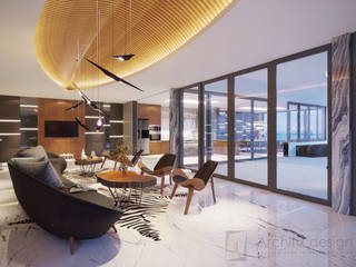Long Beach center Penthouse - Phu Quoc, Archifix Design Archifix Design غرفة المعيشة