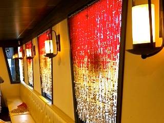 interiors hanging sculpture , Memories of a Butterfly: Bead Curtains & Room Dividers Memories of a Butterfly: Bead Curtains & Room Dividers Modern living room Glass
