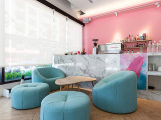 【桃園民富，富民之所】, 創喜設計 創喜設計 Commercial spaces Wood-Plastic Composite Pink