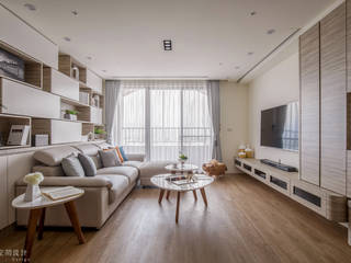 宜蘭-歡歡喜喜建案(住宅設計), 在家空間設計 在家空間設計 Modern living room