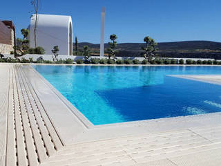 Private Pool in Rhodes Island, Cerámica Mayor Cerámica Mayor Piscinas de estilo mediterráneo Cerámico