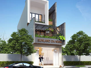 Thiết kế nhà đẹp 3 tầng Khu đô thị sinh thái Hòa Xuân, TP. Đà Nẵng, AVA Architects AVA Architects Modern houses