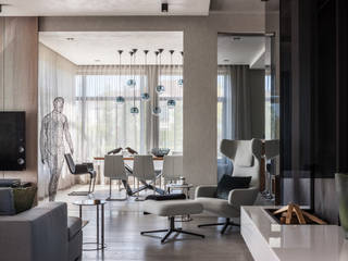 Дом на Новорижском шоссе, 300 кв.м., AMG project AMG project Eclectic style living room