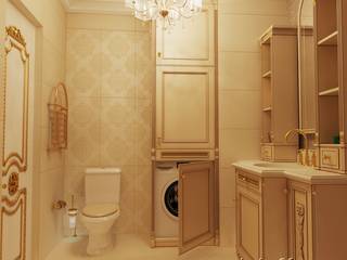 Интерьер ванной комнаты квадратной формы, студия Design3F студия Design3F Classic style bathroom